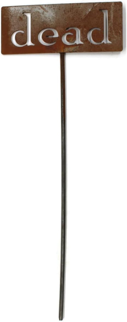 Classic Metal Garden Markers 19 Inches Tall (dead, Naturally Rusted)