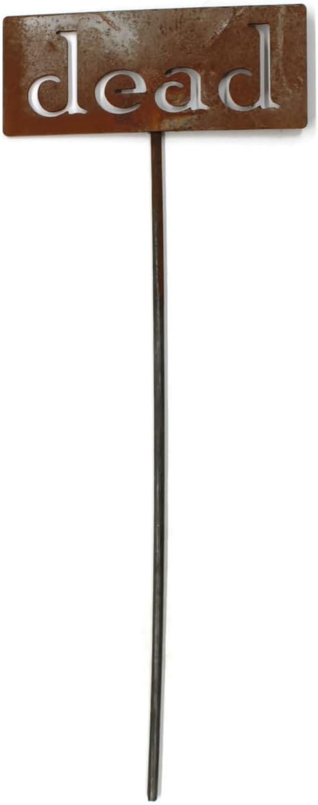 Classic Metal Garden Markers 19 Inches Tall (dead, Naturally Rusted)