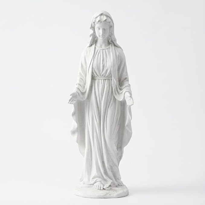 Virgin Mary 29.3 Inch Outdoor Statue Garden Decor Statues Mother Religious Blessed Catholic Mother Mary Yard Patio Deck Home Hallway Entryway Sculpture