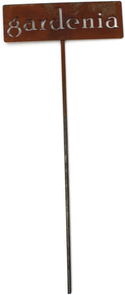 Classic Metal Garden Markers 19 Inches Tall (gardenia, Naturally Rusted)