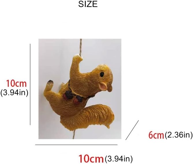 Climbing Squirrel Tree Hugger Garden Squirrel Statue Resin Animal Sculpture Yard Decor for Outside, Funny Tree Climber Figurine Outdoor Patio Lawn Decor, Housewarming Gifts