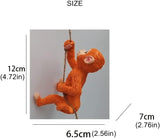 Climbing Monkey Tree Hugger Garden Monkey Statue Resin Animal Sculpture Yard Decor for Outside, Funny Tree Climber Figurine Outdoor Patio Lawn Ornaments