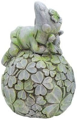 Leprechauns Having A Ball, Resin Stone Look, 8 inches