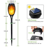 Solar Torch Lights - 6 Pack Flickering Flame