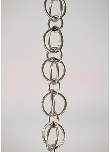 Nutshell Stores Double Loops Rain Chain - Stainless Steel - 13 Feet