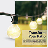 LED G40 String Lights 50ft Warm White with Dimmer Remote