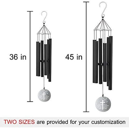 ASTARIN Personalized 30" Bereavement Wind Chimes for Outside, Memorial Gift in Remembrance of a Loved One, Sympathy Gift for Loss of Mother Father Husband, Garden Patio Decor