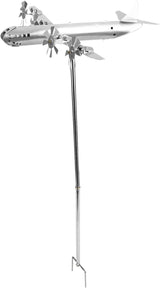 Airplane Windmill Iron Crafts for Outdoor Garden Decoration Vivid Sculpted Ornament Durable Metal Decor Charming Present for Home and Holidays