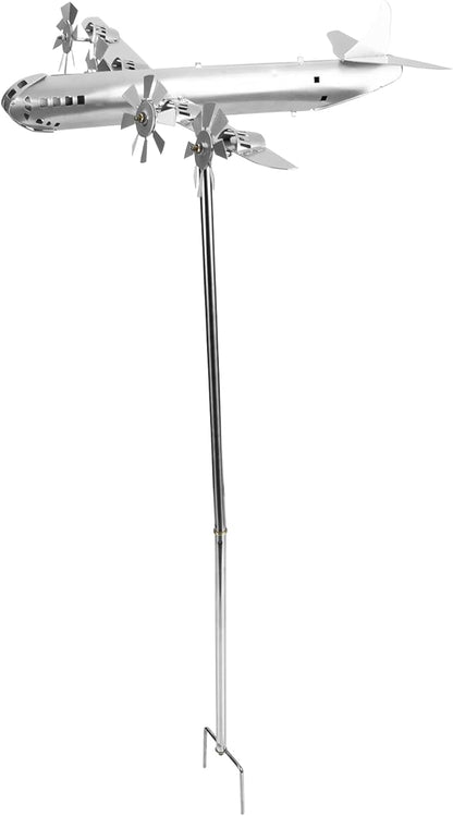 Airplane Windmill Iron Crafts for Outdoor Garden Decoration Vivid Sculpted Ornament Durable Metal Decor Charming Present for Home and Holidays