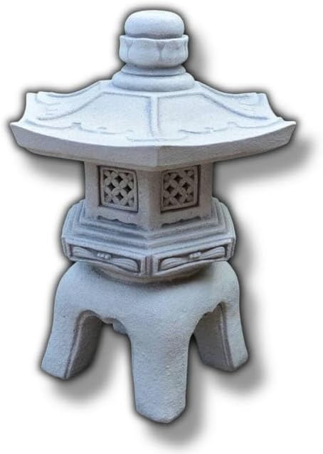 Asian Pagoda Figure Conrete Oriental Lantern Decoration Outdoor Sculpture Yard Chinese Style Zen Garden Ornament Front Door Japanese Figure