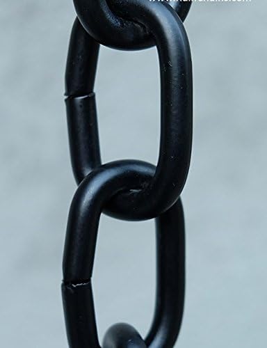 Nutshell Stores Large Link Rain Chain - Black - 8 Feet
