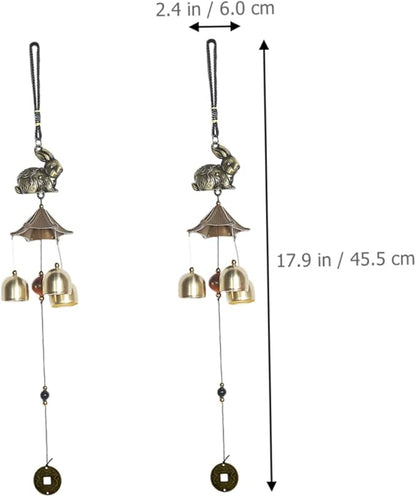 balacoo 2pcs Unique Outdoor Wind Chimes Bell Metal Alloy Garden Decor Wind Chime Home