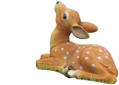 Garden Ornaments Decor Statue Outdoor,for Friends Gifts Art Ornaments Decor Crafts Figurines Collectible Prop Vivid Animal Figurines Arts Real Life Fallow Deer Statue Fawn Resin Sculpture