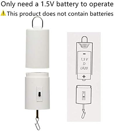 Wind Spinner Motor Battery Operated for Hanging Display Yard White Wind Spinners Outdoor Sculptures - Load Capacity of 4 Pounds 2 Pack