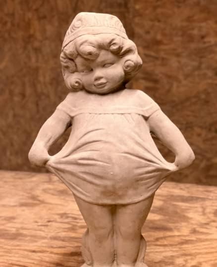 Concrete Standing Girl Statue Outdoor or Indoor Girl Figure for Patio Garden or Yard