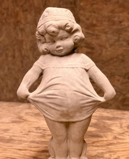 Concrete Standing Girl Statue Outdoor or Indoor Girl Figure for Patio Garden or Yard