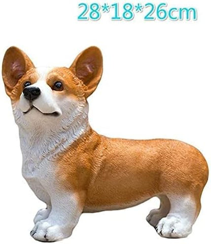 Garden Ornaments Decor Statue Outdoor,Abstract Unique Statue Sculpture Creative Statues and Sculptures Outdoor Decor for Garden,Simulation Resin Puppy Sculpture Crafts Dog Ornaments