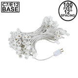 C7 Outdoor String Lights - 100 Foot Christmas Stringer