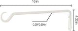 AILIN YELOKIE 16" Plant Hangers 2-Pack - Heavy Duty Rust-Resistant Steel Hooks for Bird Feeders, Indoor/Outdoor Plants & Wall Decor, White
