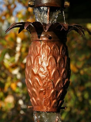Nutshell Stores Pineapple Theme Copper Rain Chain - Copper - 10 Feet