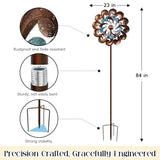Pure Echo Metal Wind Spinner Outdoor, Wind Spinners for Yard and Garden, 84 inch Wind Sculptures & Spinners, Windmill for Yard Art