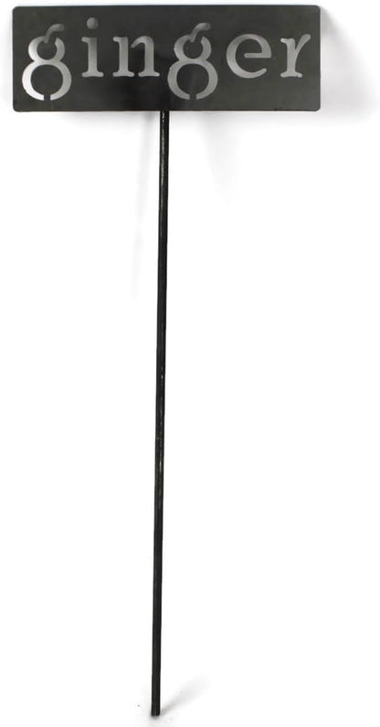 Classic Metal Garden Markers 19 Inches Tall (ginger, Raw, Unfinished Steel (will rust with time))