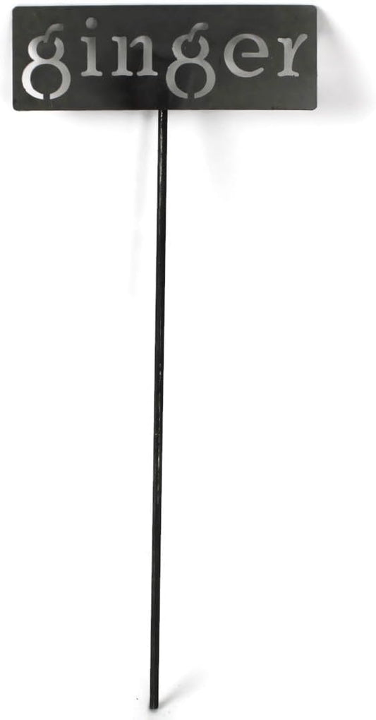 Classic Metal Garden Markers 19 Inches Tall (ginger, Raw, Unfinished Steel (will rust with time))