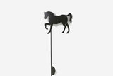 Pets and Farm Animals Metal Garden Landscape Stake (9" Wide Horse on Stake, Bronze Charcoal)