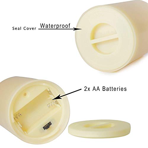 Waterproof LED Flameless Candles - 3x4" Remote Timer 2-Pack