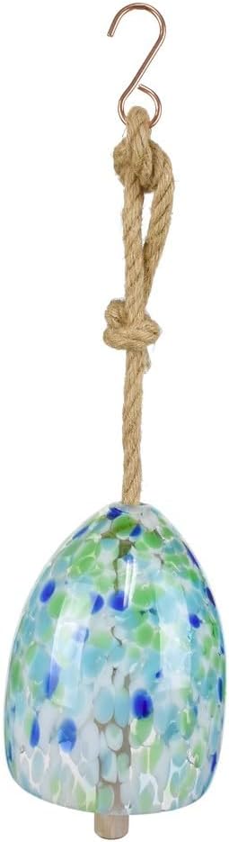 Gift Essentials Blown Glass Bell (Green and Blue)