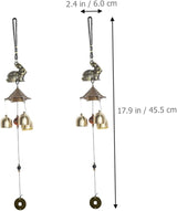 Happyyami 4 Pcs Windchime Extra Large Wind Chimes Crystal Decor Outdoor Decor Small Wind Chimes Retro Home Decor Decorative Wind Chime Outside Wind Chime Yard Wind Chime Indoor Metal Blower