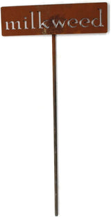 Classic Metal Garden Markers 19 Inches Tall (milkweed, Naturally Rusted)