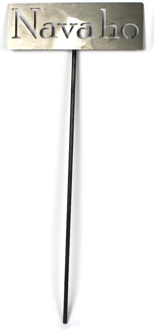 Classic Metal Garden Markers Clearance Items 20 to 33 Inches Tall (Raw Unfinished Steel, Navaho)
