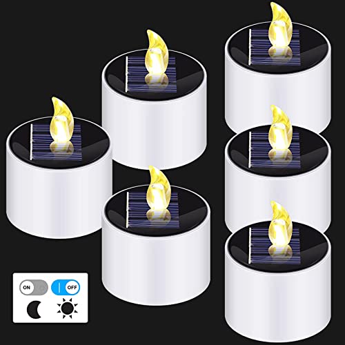 Solar Tea Lights - 6 Pack, Waterproof
