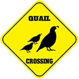 Metal Tin Sign Quail Crossing Sign for Home Office Bar Indoor Outdoor Wall Decor Yard Sign Square Sign 12" x 12" (2 Pack)