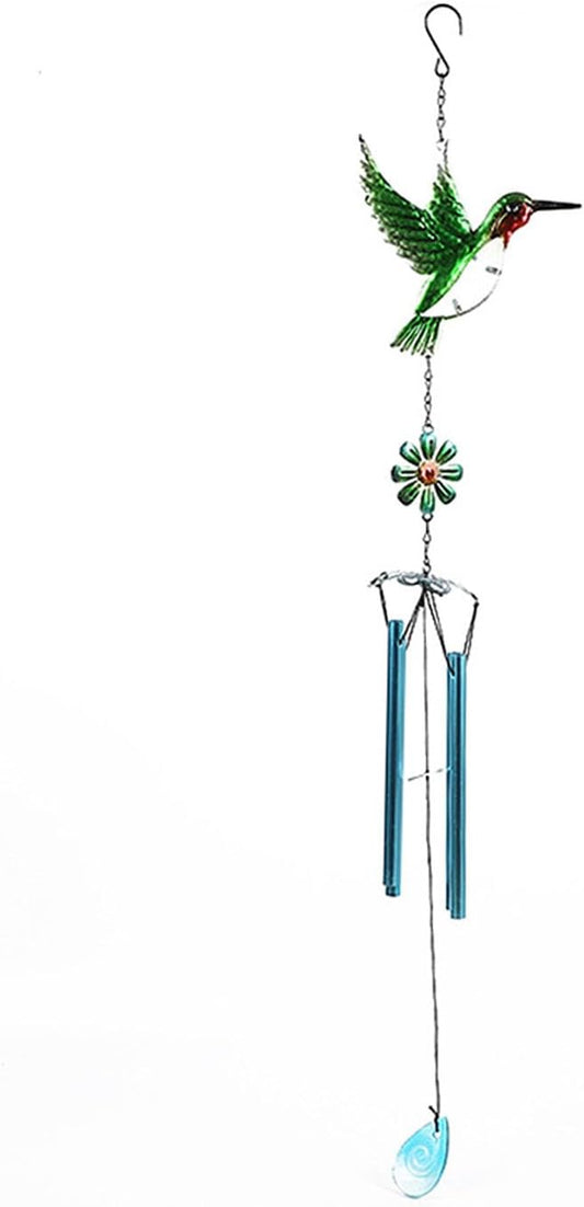 Animal Wind Chimes for Outside, Colorful Wind Chimes Aluminum Tube Wind Chime Outdoor Garden Wind Chime Decorative Chime of Wind for Indoor Living Room Office (Long-Bird)