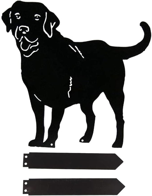 Silhouette Dog Outdoor Decorative Garden Stakes for Yard, Lawn, Patio, Pathway, Stake Garden Metal Dog Garden Stakes, Yard Decor Art Lawn, Outdoor Decor Animal Silhouette Statues