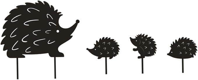 Hedgehog Wrought Iron Garden Stake Standing Metal Backyard Statue Animal Hollow Yard Ornament|Wrought Iron Decoration