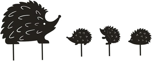 Hedgehog Wrought Iron Garden Stake Standing Metal Backyard Statue Animal Hollow Yard Ornament|Wrought Iron Decoration