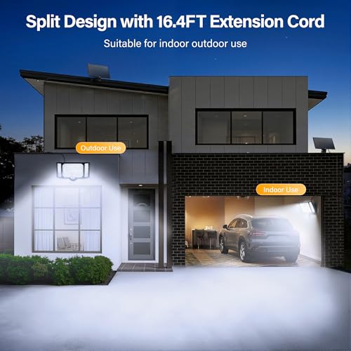 Solar Flood Lights Outdoor with Motion Sensor 3 Modes, 2 Pack