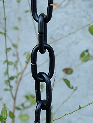 Nutshell Stores Large Link Rain Chain - Black - 13 Feet