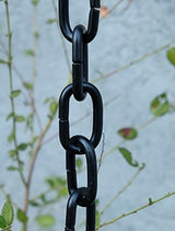 Nutshell Stores Large Link Rain Chain - Black - 11 Feet