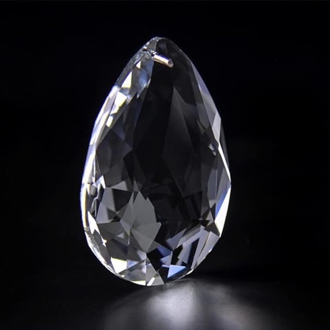 LoveUnited 10pcs Crystal Pendants 1.5"/38mm Crystal Suncatcher - Hanging Crystals Prisms for Windows, FengShui, Hanging Ornament for Decoration, Chandelier Crystals Replacement (Teardrop)