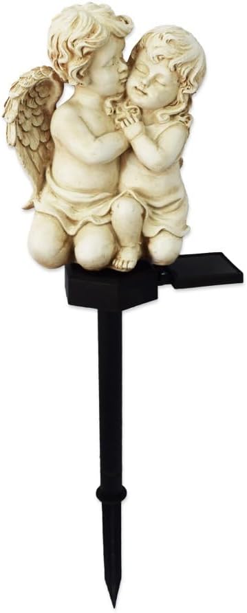 Angel Couple Solar Outdoor Garden Stakes Lighting, Multicolor, Warm White, Angel Theme, Outdoor Figurine Lights, Decoration, Outdoor Decoration, Seasonal Decoration, Housewarming, Gift-Giving