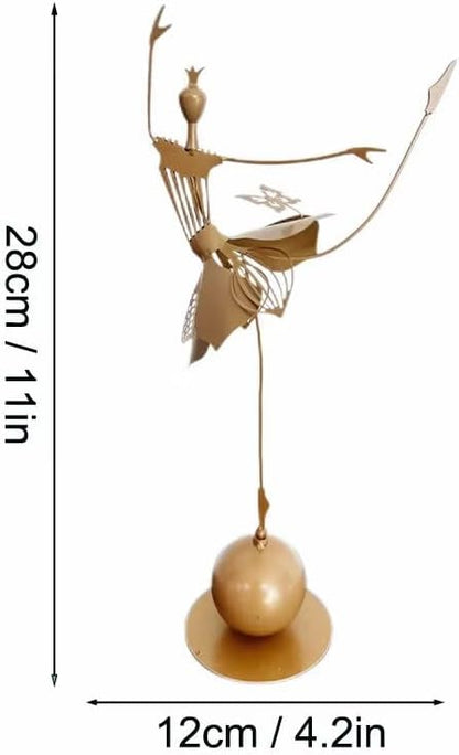 Garden Dancing Girl Statue Ornament Iron Yard Decorations 11 inch Lifelike Fairy Garden Accessorie for Patio Yard Lawn Porch Ornament Gifts (Butterfly Girl)