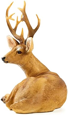 JHVYF Adorable Deer Statue Decor for Garden Yard Buck & Doe Lying Outdoor Sculptures for Home Decor 312