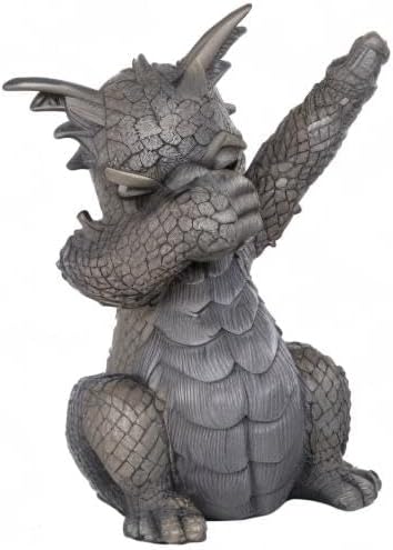 Pacific Giftware Garden Dragon Dabbing Dragon Garden Display Decorative Accent Sculpture Stone Finish 10 Inch Tall