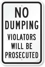 New Warning Plaque Wall Decor No Dumping - Violators Will Be Prosecuted Sign Courtyard Decoration Office Sign Outdoor & Indoor Safety Sign 8 X 12 Inch