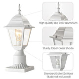 Outdoor Post Light 2-Pack - Waterproof Pillar Lantern