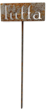Classic Metal Garden Markers 19 Inches Tall (luffa, Naturally Rusted)